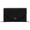 Schwarze, bestickte Damen-Clutch aus synthetischem Stoff - Rovicky