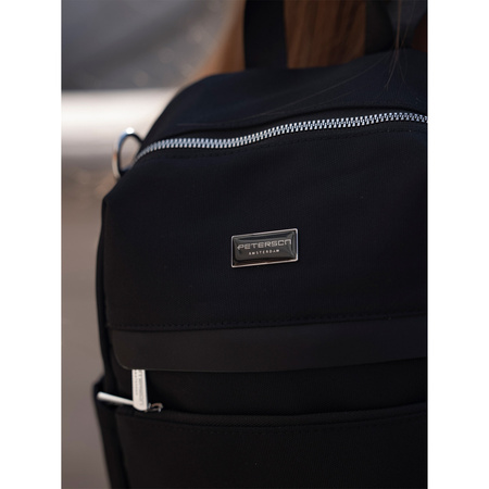 Damen Rucksack mit Taschen in Schwarz – Peterson