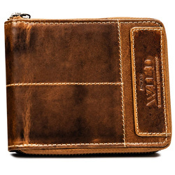 Herren Geldbörse aus Leder mit Reißverschluss und RFID – Always Wild