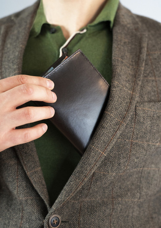 Pionier Herren Geldbörse aus Leder ohne Verschluss – Rovicky