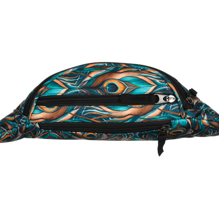 Mehrfarbige Damen Gürteltasche mit Außentasche mit Reißverschluss – Rovicky