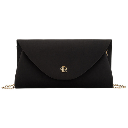 Damen-Clutch aus synthetischem Stoff in Schwarz - Rovicky