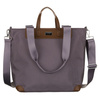 Große Damen-Shopper-Tasche in Grau, ein Hauptfach, mit Henkeln und abnehmbarem Gürtel - Peterson