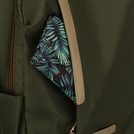 Grüner Damen-Rucksack mit verstellbaren Trägern und Reißverschluss – Peterson