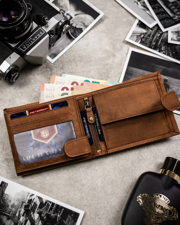 Geschenkset: Herren Geldbörse aus Leder und Schlüsselanhänger – Peterson