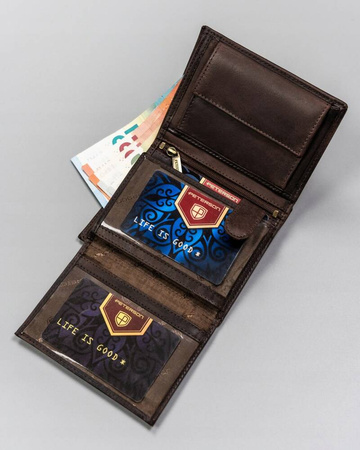 Große Herren Geldbörse aus Leder in Hochformat – Peterson