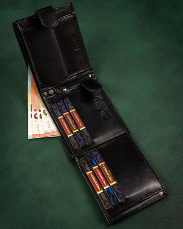 Geschenkset: Herren Geldbörse aus Leder und Schlüsselanhänger – Peterson