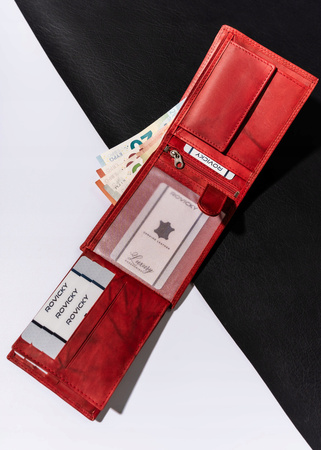 Große Herren Geldbörse aus Leder, Querformat – Always Wild