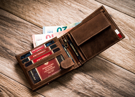 Herren Geldbörse aus Leder mit patriotischem Motiv – Peterson