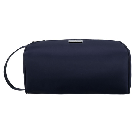 Peterson Dunkelblaue Kosmetiktasche aus Synthetikgewebe, ein Fach und mit Reißverschluss verschließbar