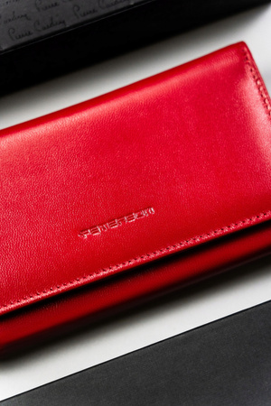 Große und geräumige Damen Geldbörse aus Leder mit Druckknopf – Peterson