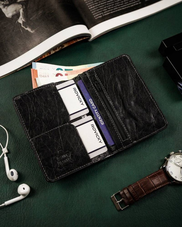 Stabiles Dokumenten Etui aus Echtleder