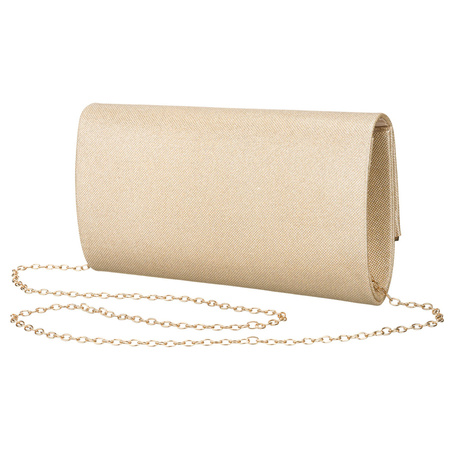 Elegante, goldene Damenhandtasche aus synthetischem Stoff mit Magnetverschluss – Rovicky