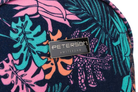 Kompakte Damen Kosmetiktasche mit botanischem Muster – Peterson