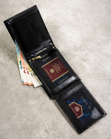 Geschenkset: Elegante Herren Geldbörse aus Leder, Kartenetui und Schlüsselanhänger – Peterson