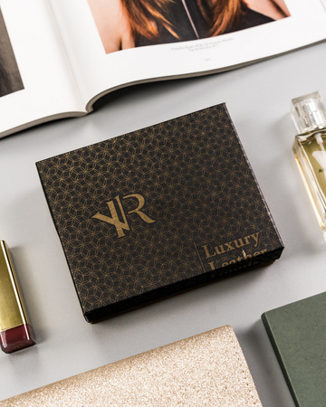 Damen Geldbörse aus Leder mit Druckverschluss – Rovicky