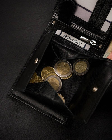 Große Herren Geldbörse aus Leder ohne Verschluss – Rovicky