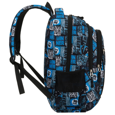 Peterson Schulrucksack für Jugendliche aus Polyester mit Gaming-Muster