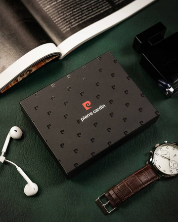 Klassische, elegante Herren Geldbörse aus Echtleder – Pierre Cardin