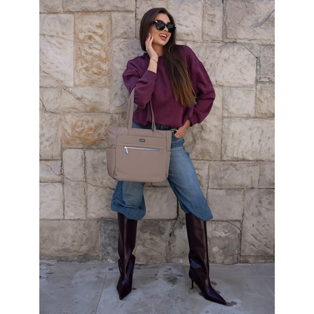 Große Damen Shopper Tasche Schultertasche in eleganter Farbe – Peterson