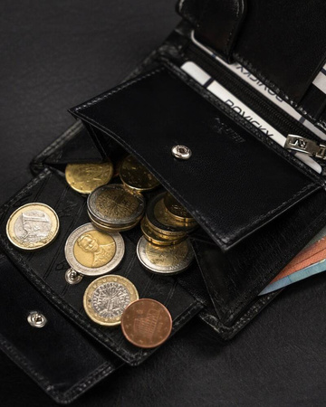 Damen Geldbörse mit Druckknopf und RFID-Schutz – Rovicky