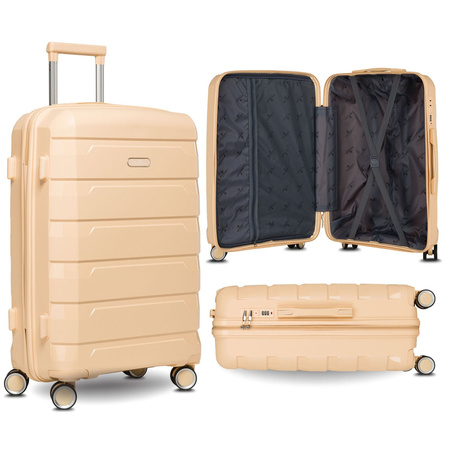 Kofferset in Beige aus Polypropylen mit ausziehbaren Griffen - Peterson