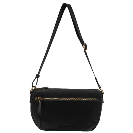 Schwarze Damentasche aus Nylon mit Schulterriemen – Peterson