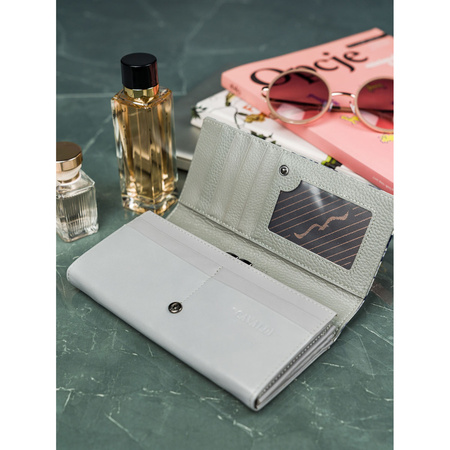 Damen Geldbörse mit Blumenprägung aus Leder & Öko-Leder – 4U Cavaldi