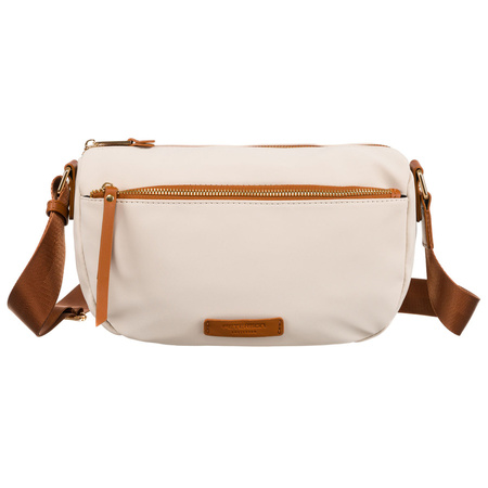 Damentasche aus Nylon in Braun-Beige mit Schulterriemen – Peterson