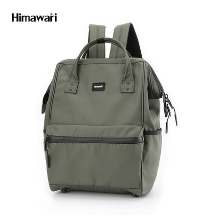 Wasserdichter Nylon-Rucksack in Grün mit stabilisierenden Standfüßen – Himawari