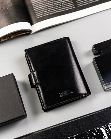 Große Herren Geldbörse aus Leder mit Druckknopfverschluss – Peterson