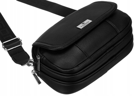 Damen-Umhängetasche aus Öko-Leder mit Klappe - Peterson