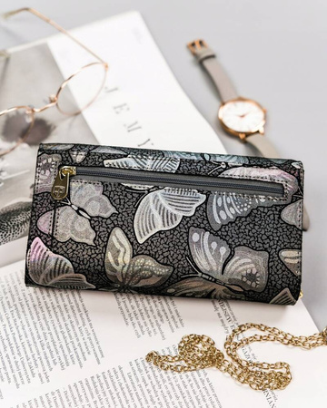 Große Damen Geldbörse aus Leder mit Druckknopf – Peterson