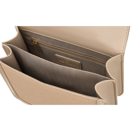 Damen-Umhängetasche aus Kunststoff in Beige mit Magnetverschluss – Peterson