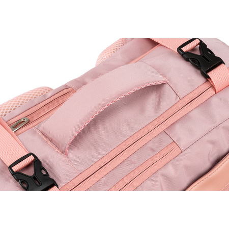 Rucksack mit Laptopfach aus pinkfarbener Cordura mit verstellbaren Trägern – Peterson