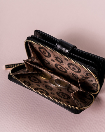 Damen Geldbörse aus Leder mit Druckknopf – Peterson