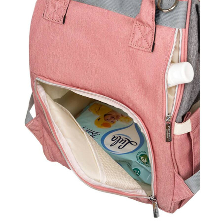 Damen Rucksack „Mommy Bag“ in Grau-Rosa – Peterson