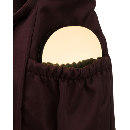 Bordeauxfarbene Damen-Handtasche aus Polyester mit Reißverschluss, zweifächrig – Peterson