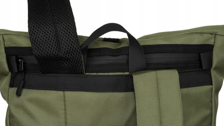 Geräumiger City-Rucksack im Rolltop-Design in Grün – Peterson