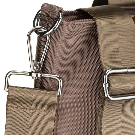 Beige Damen-Shopper mit Henkeln und abnehmbarem Gürtel - Peterson