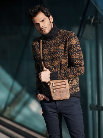 Herren Umhängetasche aus Leder – Always Wild