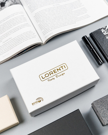 Kompakte Damen Geldbörse aus lackiertem Leder – Lorenti