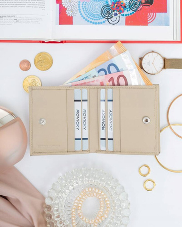 Kleiner praktischer Damen Geldbörse aus echtem Leder – Rovicky