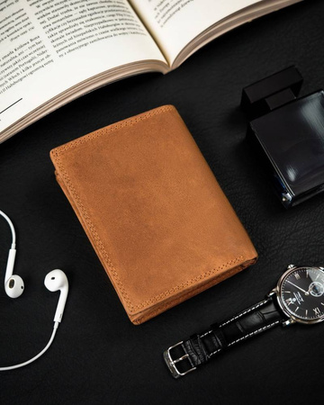 Herren Geldbörse ohne Verschluss aus Nubukleder – Peterson