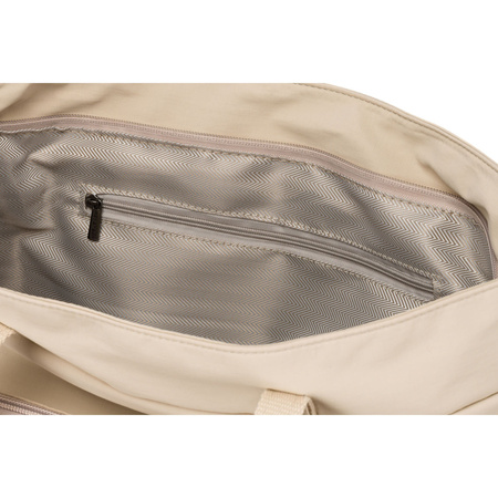 Geräumige Damen Shopper aus Polyester in Beige mit einem Hauptfach – Peterson