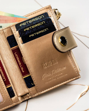 Elegante Damen Geldbörse aus Öko-Leder mit zwei Fächern – Peterson