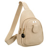 Moderne, funktionale beige Damen Gürteltasche Crossbody aus Öko-Leder – Peterson