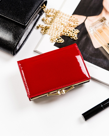 Damen Geldbörse aus Leder mit Bügelverschluss – Peterson