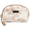 Beige, kompakte Damen Kosmetiktasche mit botanischem Muster – Peterson