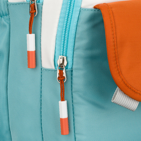 Blau-orangefarbener Schulrucksack mit Laptopfach, feuchtigkeitsbeständig – Peterson